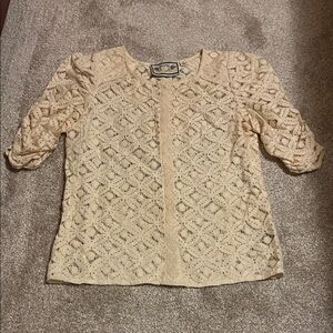 Elegant Cream Lace Women's Top
